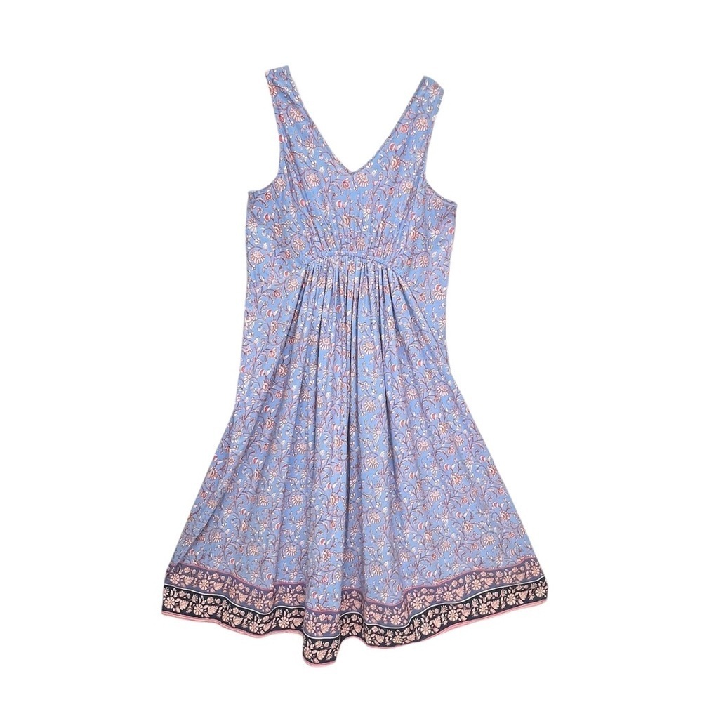 NEW Lucky Brand Long Midi Dress Size 1X Blue Pink Floral Flowers Sleeveless New